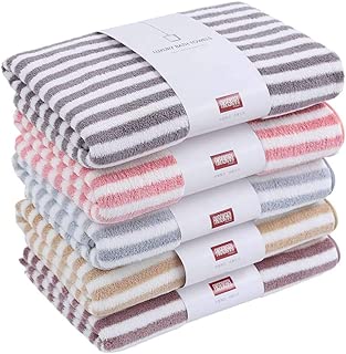 AKASKARI 2019新品 バスタオル マイクロファイバー ホテル仕様 大判 5色5枚セット 吸水速乾 ふわふわ 肌触り抜群抗菌防臭 (マルチカラー, バスタオル)