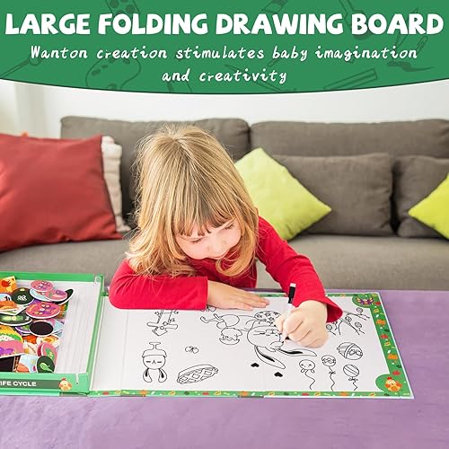 Miniatura 7 de Juguetes educativos de ciclo de vida para niños, magnético ciclo de vida ocupado libro de aprendizaje Montessori, juego a juego para niños pequeños