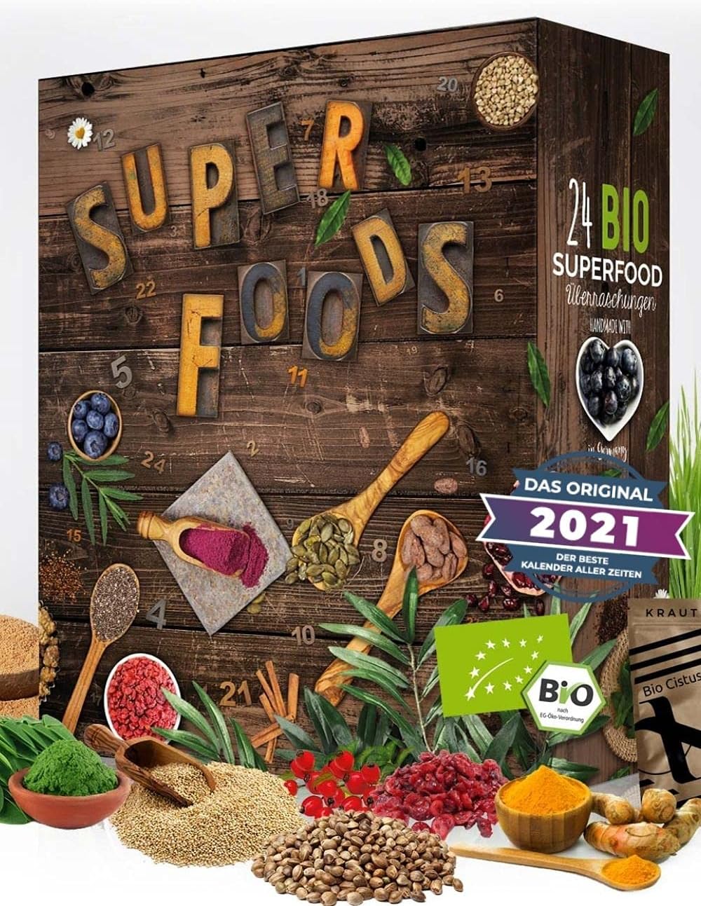 Calendrier De L Avent 2023 Bio Calendrier De L'avent Bio Superfood 2021 I En Bonne Santé Pendant La Saison  De L'avent I Teste Les Superaliments I 24 Délicieuses Surprises I Calendrier  De L'avent Sain I Vegan (Superfood) :