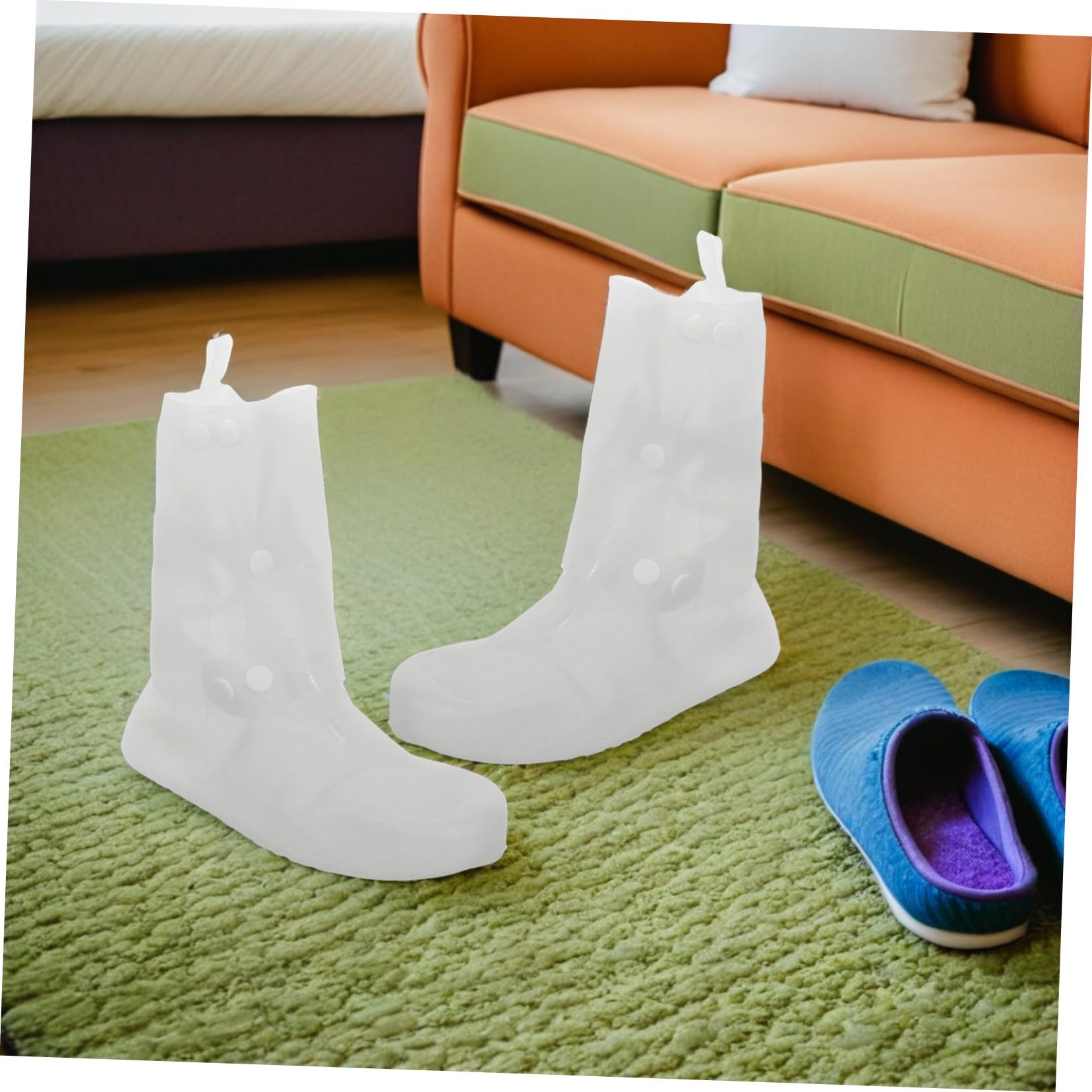 UPKOCH 2 Pares Fundas Impermeables Reutilizables para Zapatos Antideslizantes Cubrezapatos de Silicona Gruesa para Lluvia Talla Protección Resistente para Actividades al Aire y Viaje