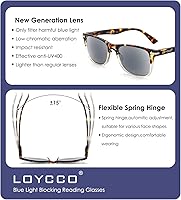 Vista 82 de 1/2/4/5 Pack Computer Reading Glasses Blue Light Blocking Readers Spring Hinge for Women Men