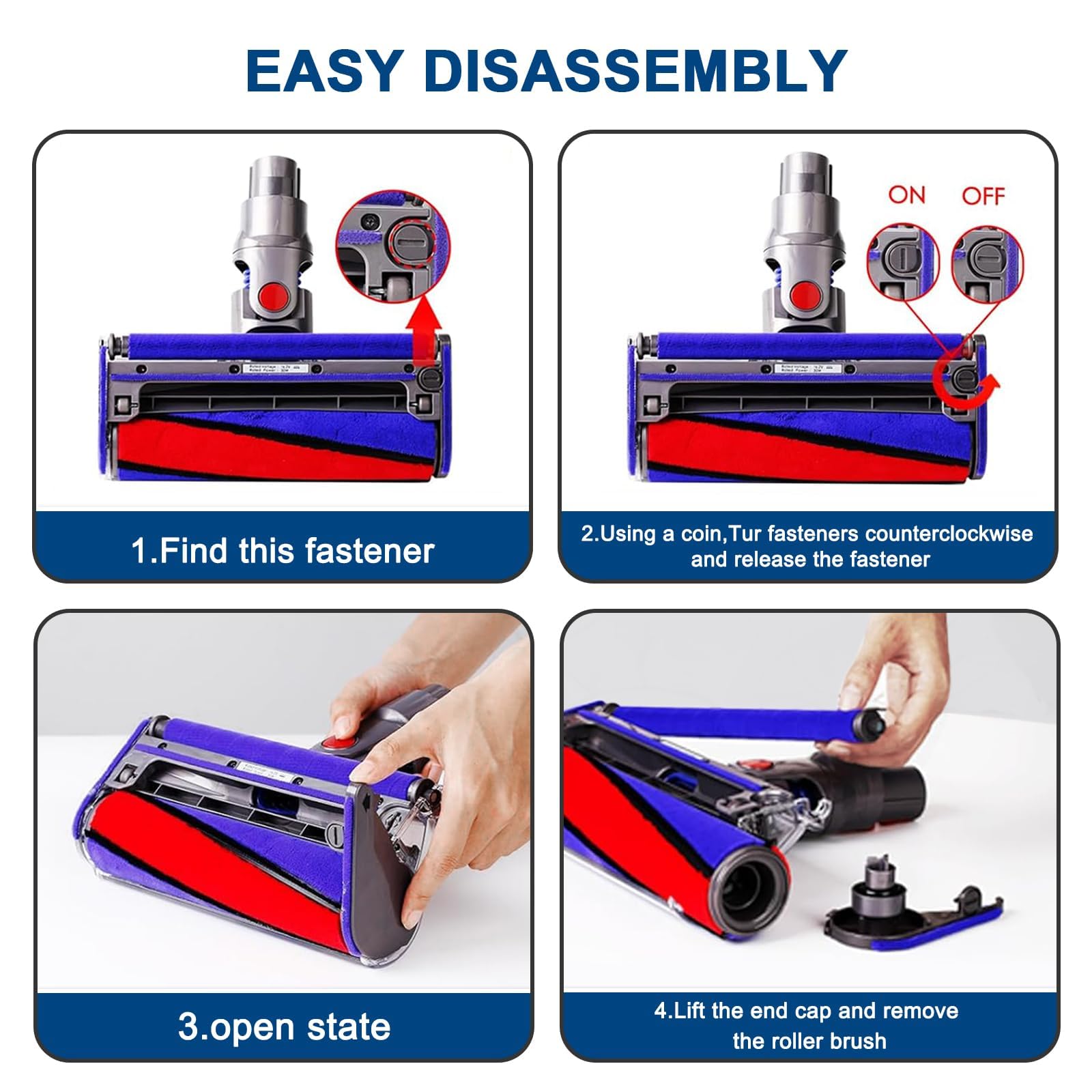 Brosse de sol à Rouleau Souple pour Dyson V11 V15 V10 V7 V8,Accessoire Rouleau Souple pour aspirateur Dyson SV10 SV11 SV12 SV14,Brosse Les sols durs