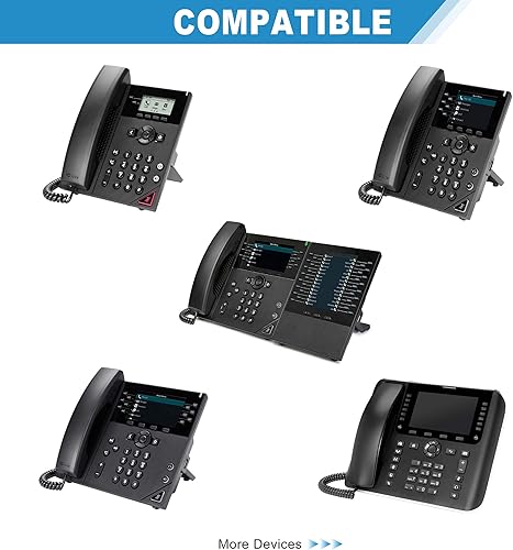 Miniatura 5 de PwrON Adaptador de corriente compatible con POLYCOM VVX Business IP Phone, VVX 150 250 350 450 OBI, 6.6 pies de largo