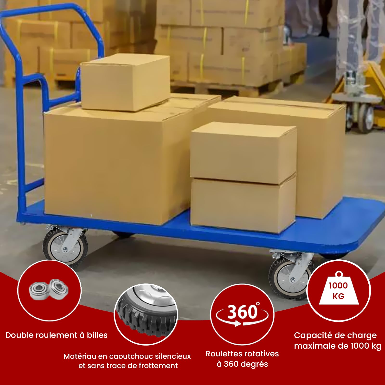 Ruote Industriali Da 200 Mm | Con Freni | Portata 1000 Kg | In Gomma Per Carrelli E Mobili - Foto 11