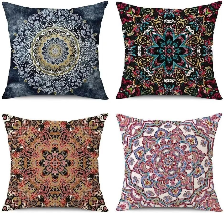 Housses de coussin pour le printemps ete 50x50cm decoration de canape de jardin lot de 4
