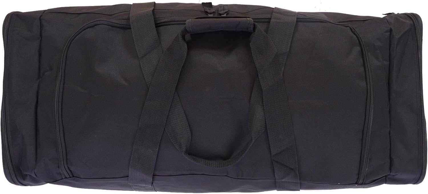  | Jetstream Heavy Duty Multi Pocket Large Sports Gym Equipment 3-Pocket Travel Duffel Bag (36 Inch, Black) | Sports Duffels