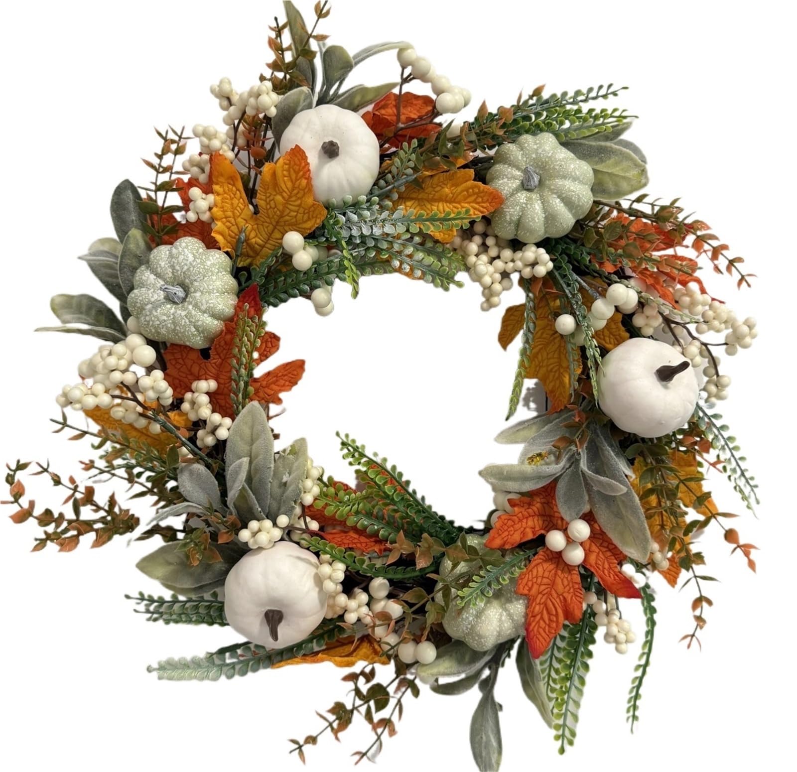 Wreaths Wreath 45.0cm Simulation Plant Pumpkin Fall Harvest Decor Garland For Front Door Thanksgiving Halloween