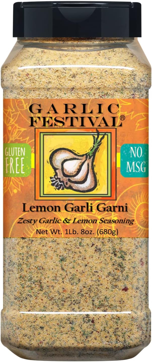 Garlic Festival Foods Lemon Garli Garni Zesty Garlic Seasoning Grande 24 oz.