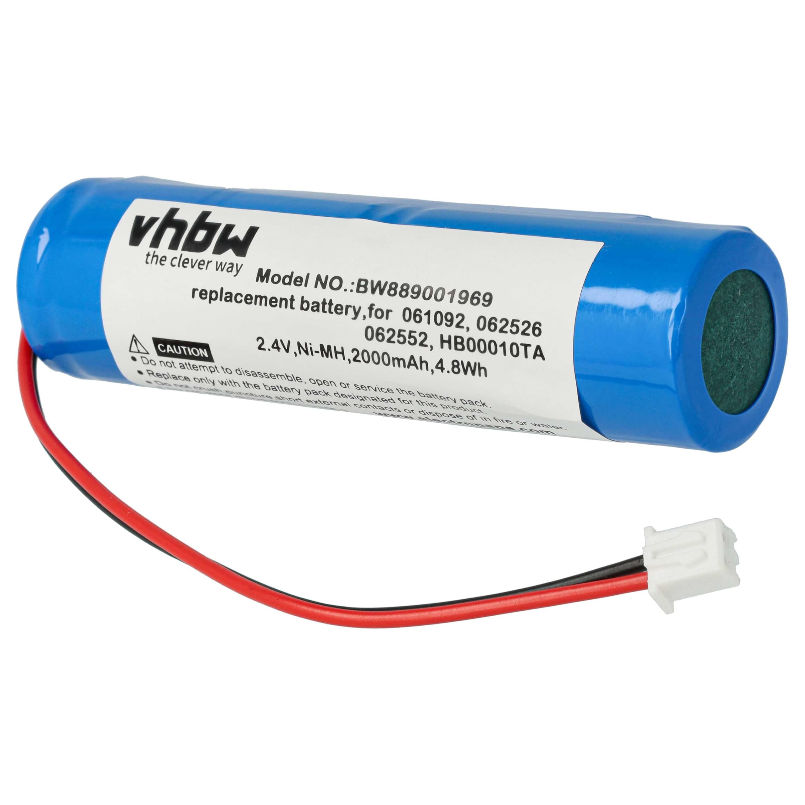 vhbw 5X Batterie Compatible avec Legrand BAEH IP66 ECO1, BAPI, Baes, URA, DBR IP66 ECO1 éclairage d'issue de Secours (2000mAh, 2,4V, NiMH)