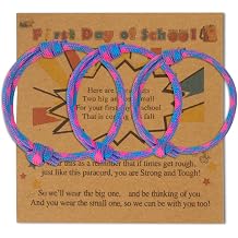 First Day of School Orange Black Woven Bracelets Bracelets Back to School Jewelry