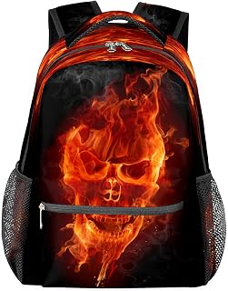 Mochilas escolares de caveira de açúcar para meninas, estudantes, resistente à água, bolsa escolar de viagem com rosto de caveira para mulheres/homens, Multi, Medium