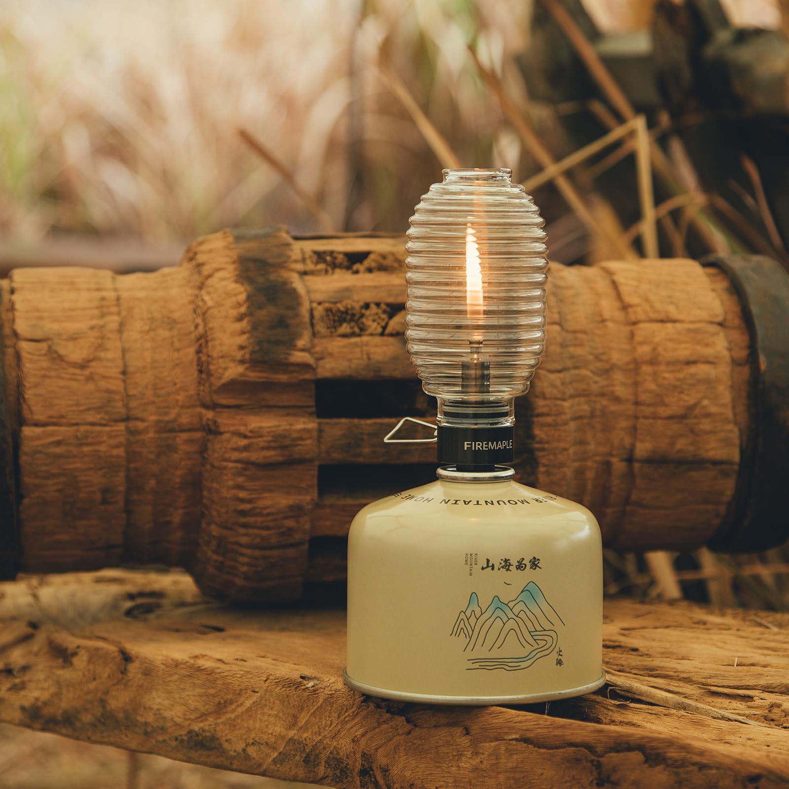 Fire-Maple Firefly Camping-Gaslaterne | Einstellbare Helligkeit Beleuchtung und Campinglampe | KEINE Glühstrümpfe erforderlich | Tragbare Outdoor-Kraftstoff-Zeltlaternen | Propan- und Butan-Gaslampen