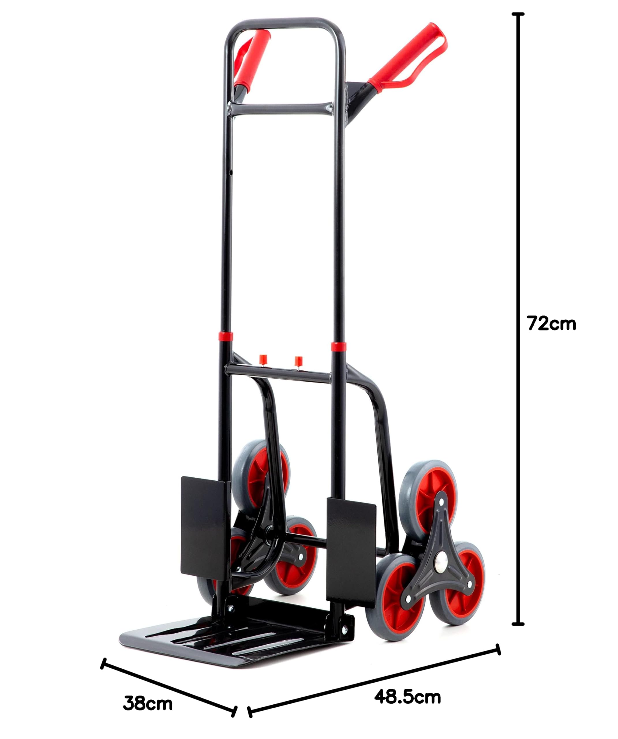 Carretilla Plegable para escaleras | 120 kg de Capacidad de Carga | con Marco de Acero | Carretilla con Asas de Seguridad