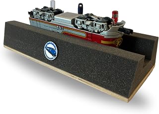 SCRR Original O Handy Holder PRO with Stabilizing Woodbase - Premium Foam Cradle for O Scale locomotives & Cars, ensuring Easy Maintenance Access and Keeping Rolling Stock Safe and Secure