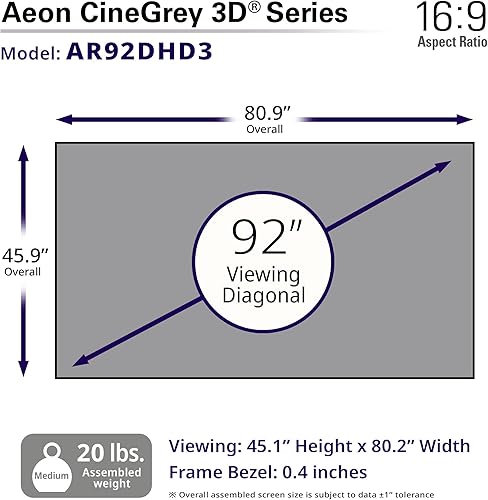 Miniatura 2 de Elite Screens - Serie Aeon Material 3D CineGrey