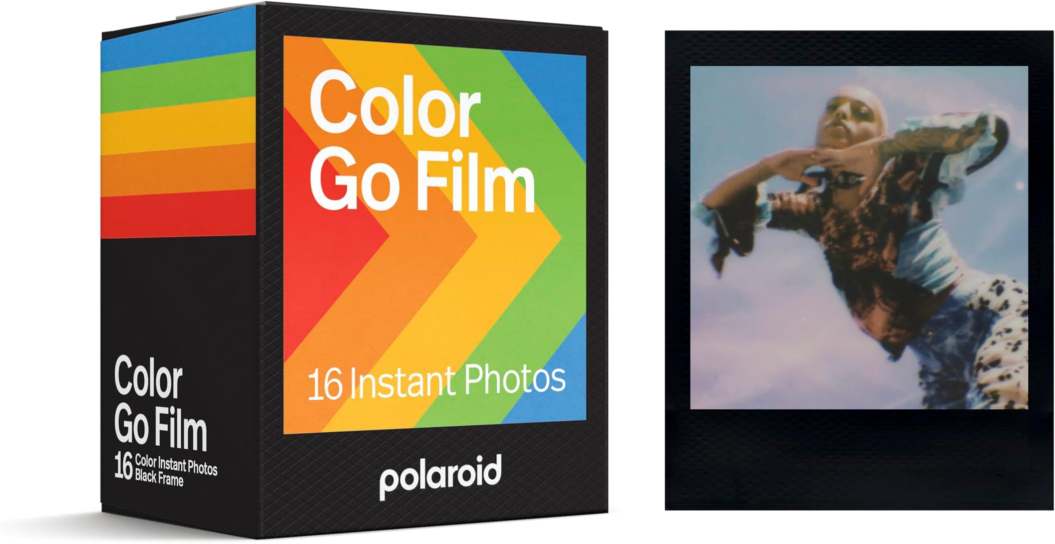 Polaroid Go Color Film - Black Frame Double Pack (16 Photos) (6211) - Only Compatible with Polaroid Go Camera