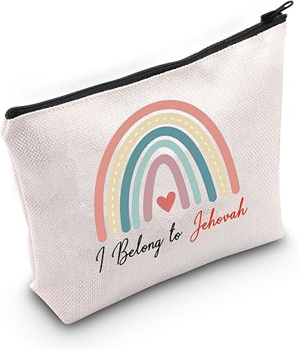 Miniatura 2 de ZJXHPO Bolsa de cosméticos para testigos de Jehová Kit de supervivencia JW Pioneer I Belong To Jehová Bolsa de maquillaje con cremallera Testigos de