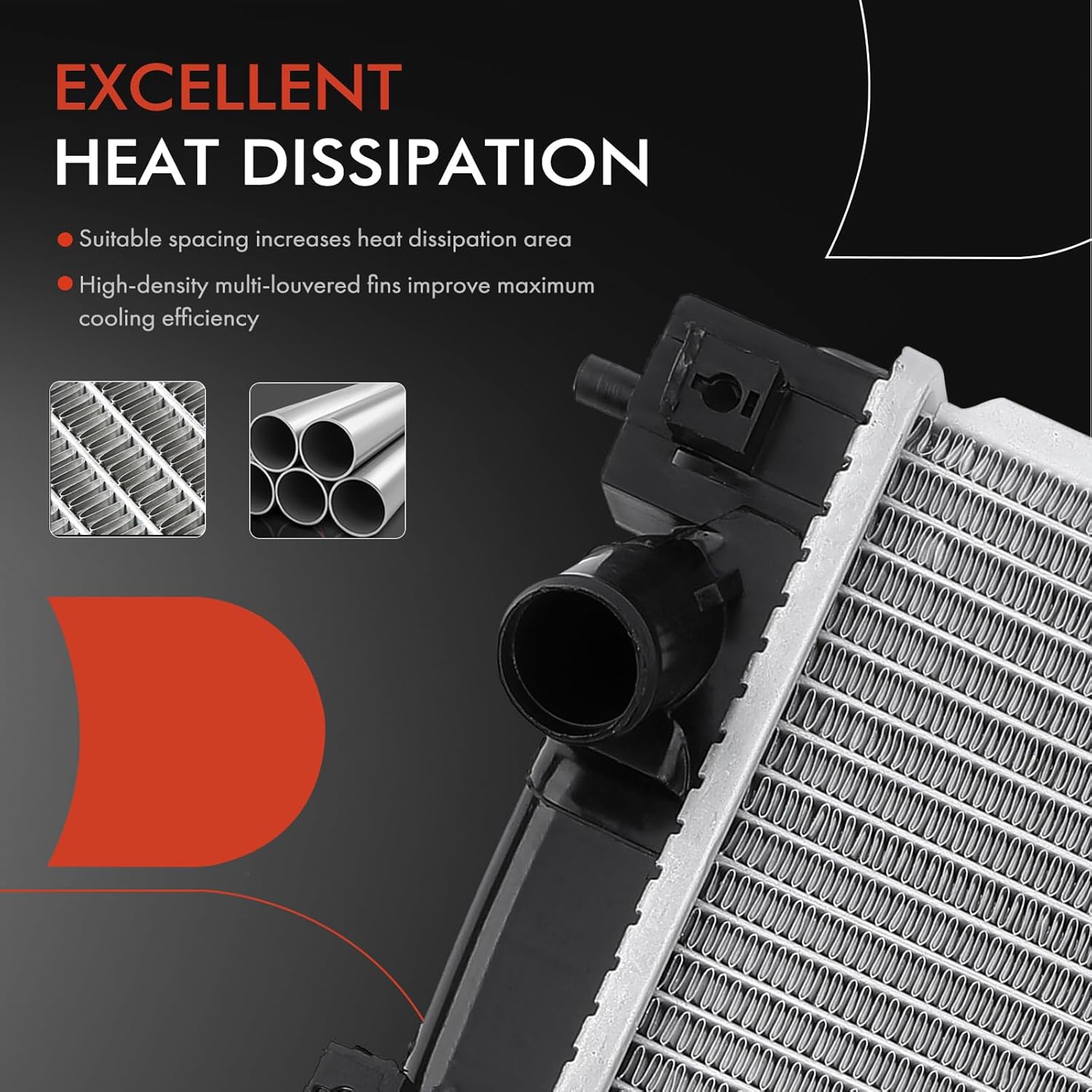 A-Premium Engine Coolant Radiator Assembly Compatible with Toyota Echo 2000 2001 2002 2003 2004 2005 & Scion xA, xB 2004 2005 2006, Manual Transmission