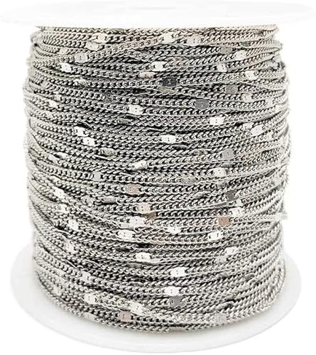 Miniatura 8 de Cadenas de collar de latón chapado en oro KC de 32.8 ft de longitudlote de 0.059 pulgadas (0.059 in) para hacer joyas hechas a mano, materiales al