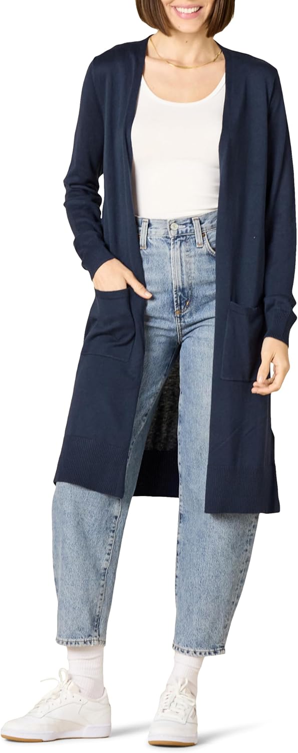 Amazon Essentials womens Lightweight Longer Length Cardigan Sweater