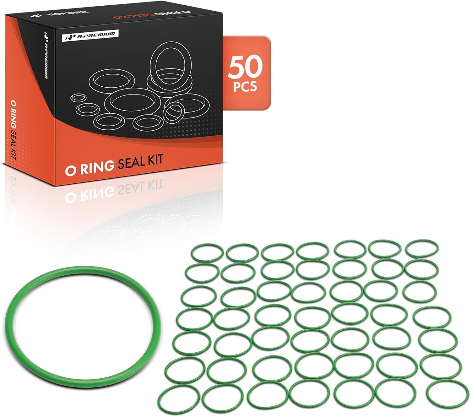 A-Premium Universal AC System Repair Kit, Exact ID (44.12±0.38mm) Exact CS (2.62±0.08mm), HNBR, 50Pcs