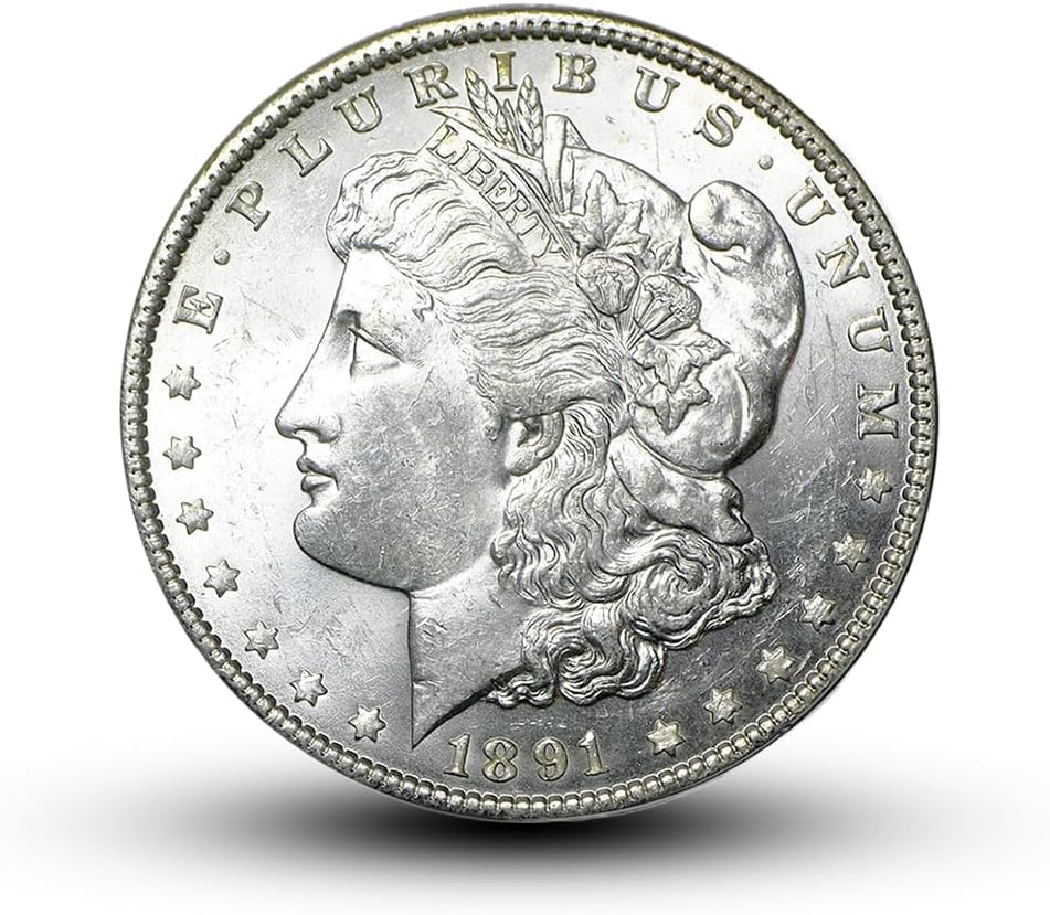 1891 S Morgan Dollar, Antique U.S. Coins Collection, Vintage Old Coins for Collectors, Lucky Ancient Coin, American Historical Culture Commemorative Coin, History Decor(Morgan 1891)