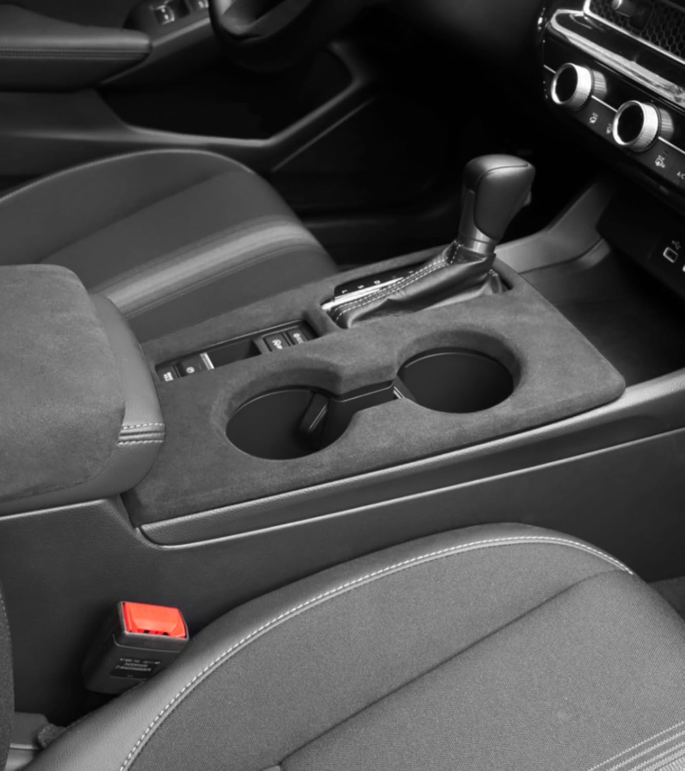 Central Control Gear Shift Panel Trim Cover Compatible with Honda Civic 11th Gen Sedan/Hatchbac 2021-2025, Soft Material Console Gear Shifter Bezel Shift Box Sticker Decorative Cover