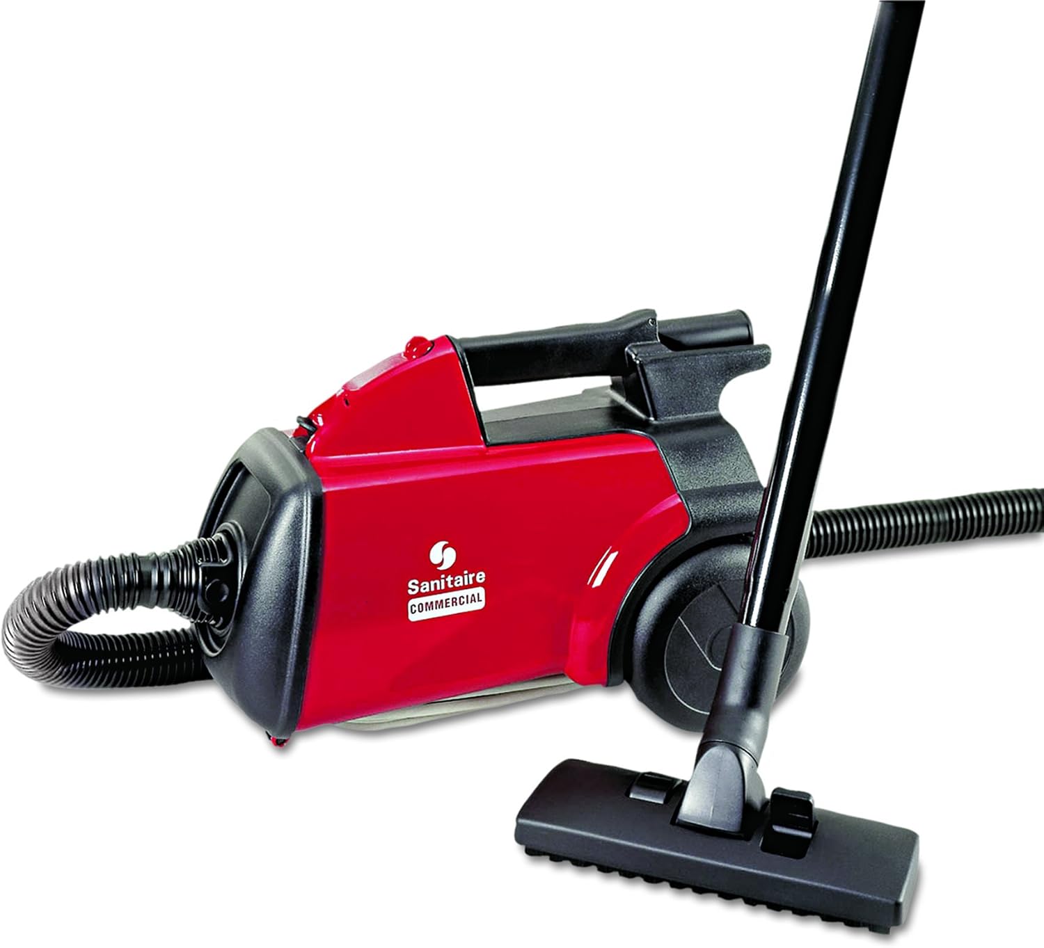Red Aluminum Canister Vacuum Cleaner with HEPA Filter