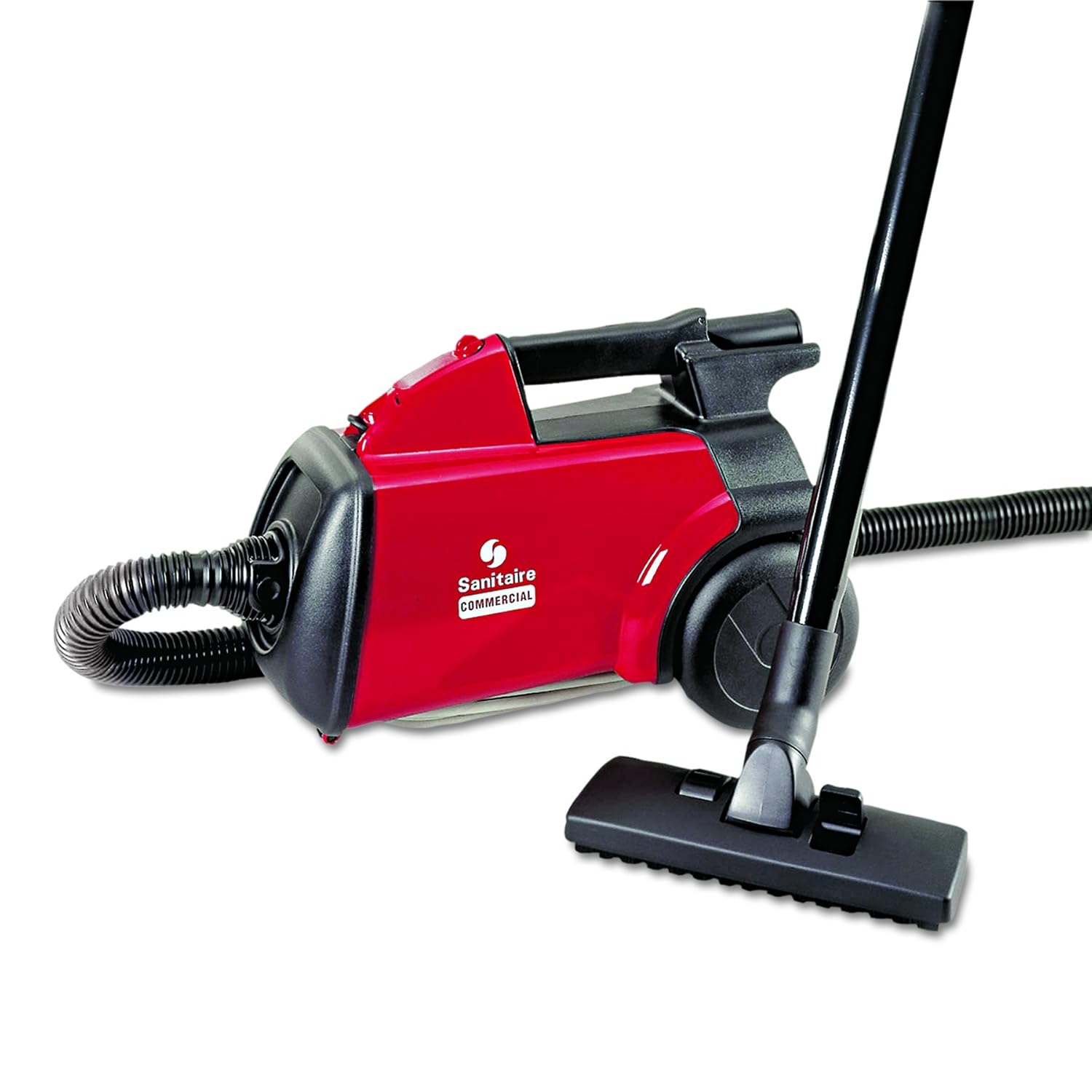 Red Aluminum Canister Vacuum Cleaner with HEPA Filter