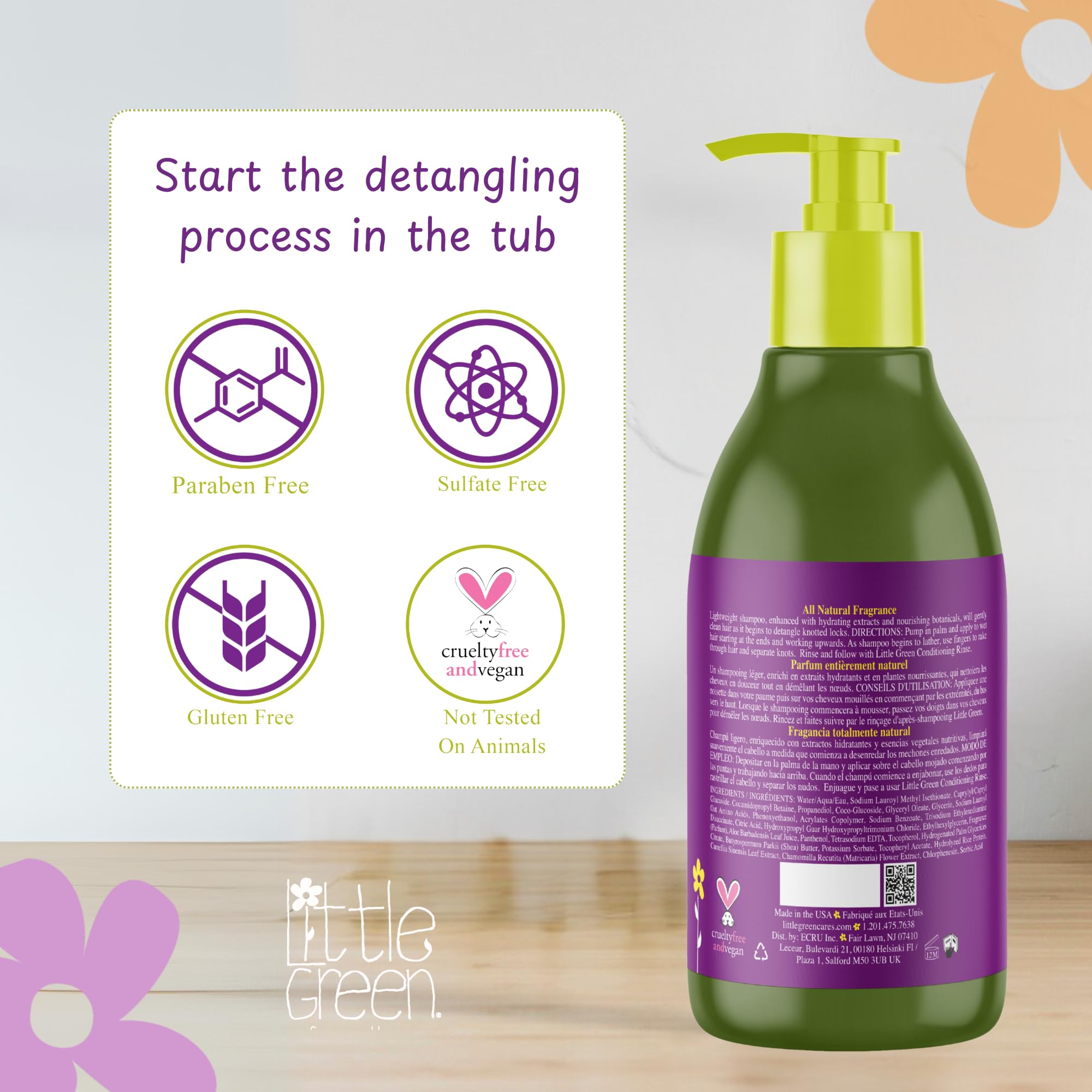 Little Green Champú Desenredante 240 ml (Niños)