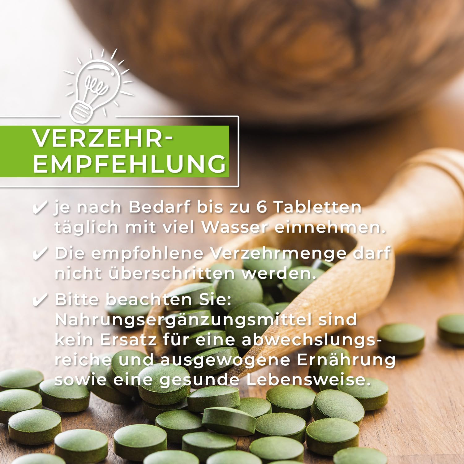 GreatVita Chlorella Bio Lot de 1 600 comprimés de chlorelle bio - 500 mg - 800 g - Sans additifs - Végétalien et durable - Riche en chlorophylle et caroténoïdes