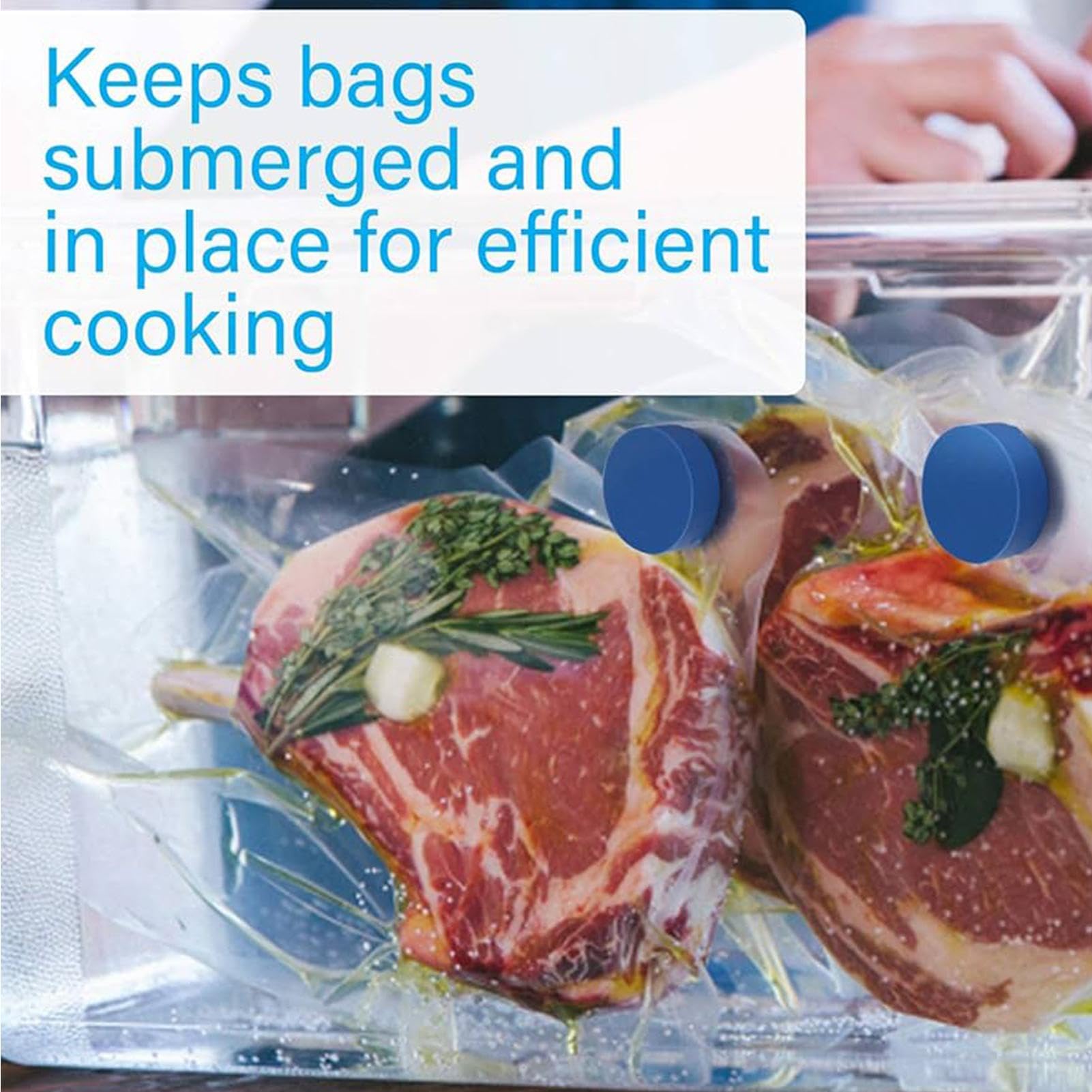 Sous Vide Magnesy obci??aj?ce – wielofunkcyjne magnesy bezpieczne dla ?ywno?ci, magnesy powlekane silikonem, zestaw 4 sztuk, anty-p?ywaj?ce magnesy wa?one, akcesoria do gotowania w niskiej
