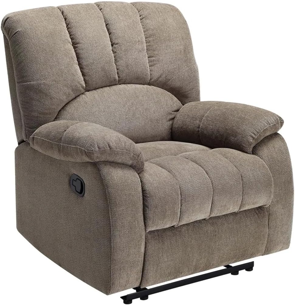 Recliner W Pocketed Comfort Coils - Gray Sofa Living Room Chairs Relaxing Chair Lounge Furniture Home