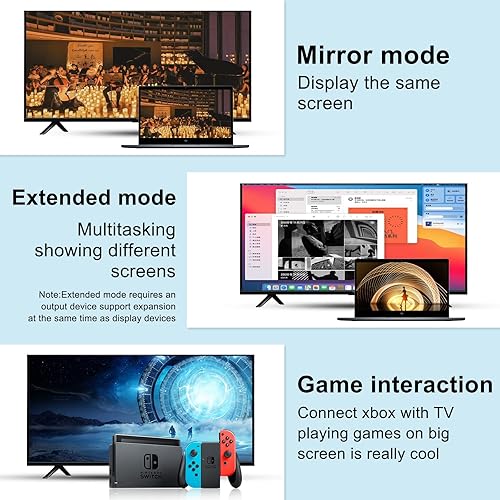 Miniatura 6 de SHULIANCABLE Cable HDMI a VGA, cable HDMI a VGA chapado en oro (hombre a macho) 1080P compatible con Raspberry Pi, Roku, computadora, laptop,