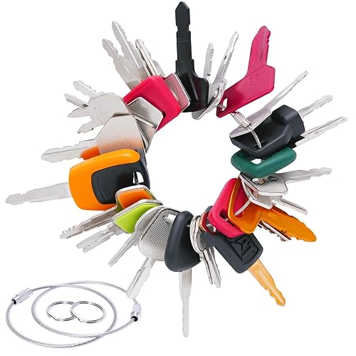 26 Heavy Equipment Master Keys, Construction Mchinery Key Set for