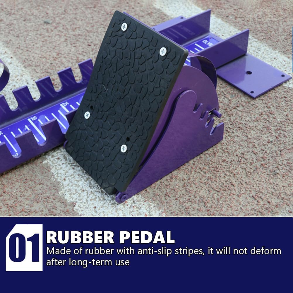 Multi-Function Starting Block, 4 Angle Pedals Adjustable Sprinter Starting Block, Track & Field Light Weight Track Starting Block, Enhance Speed and Performance, Running Equipment