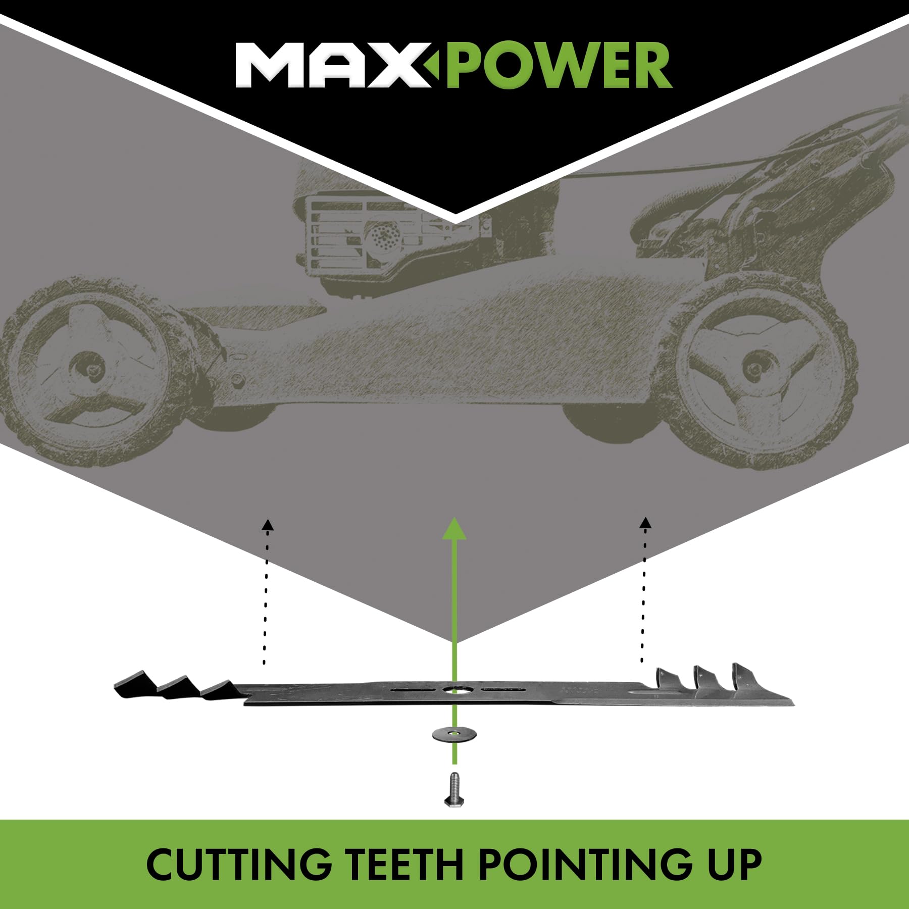 Maxpower 561532XB - Set di pacciamatura Commerciale a 2 Lame per Tosaerba MTD da 42", Cub Cadet, Troy-Bilt, sostituisce OEM n. 942-0616, 742-0616, 942-04126