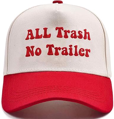 Funny Trucker Hats Embroidered Vintage Snapback Hat for Women Put It On My Husband's Tab Hats Gag Gifts Baseball Cap Red