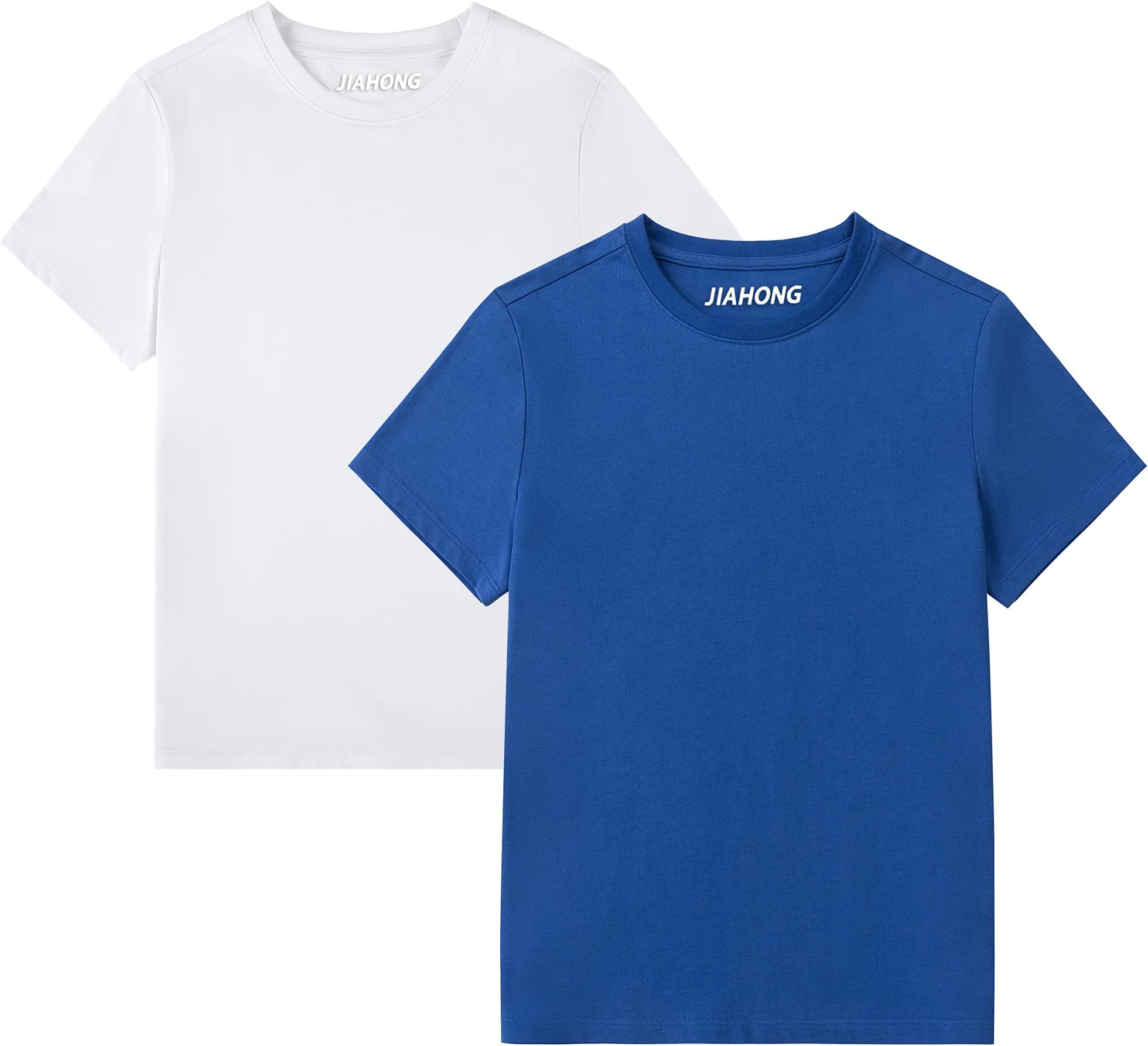 JIAHONGUnisex Kids Short Sleeves T Shirts Soft Crewneck Tee for Boys and Girls (3-12 Years)