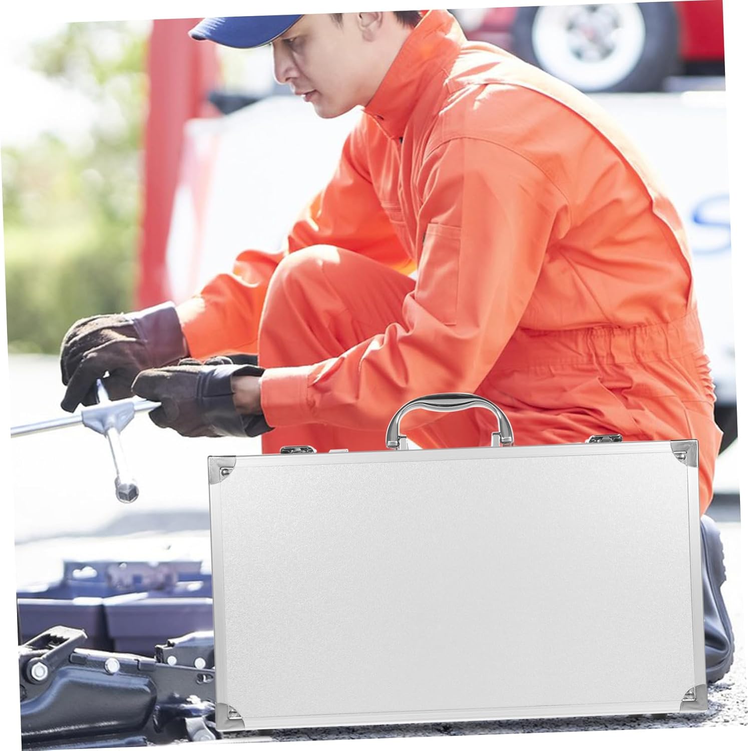 Aluminum Alloy Multifunctional Tool Case Portable Medicine Box Cosmetic Organizer Capacity for Home Office School and Travel Use Easy Reinforced Handles