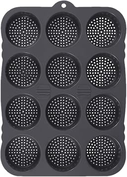 Hamburger Molds, Hamburger Bread Molds | 12 Cavity Hamburger Loaf Pans | Baking Tools for Cakes, Chocolates, Muffins, Hamburgers, Bread