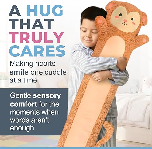 Miniatura 7 de Cuddle Paws Almohada corporal de felpa grande de mono de 23 pulgadas, almohada de mono, regalo para novia, peluche grande y suave, regalo Kawaii
