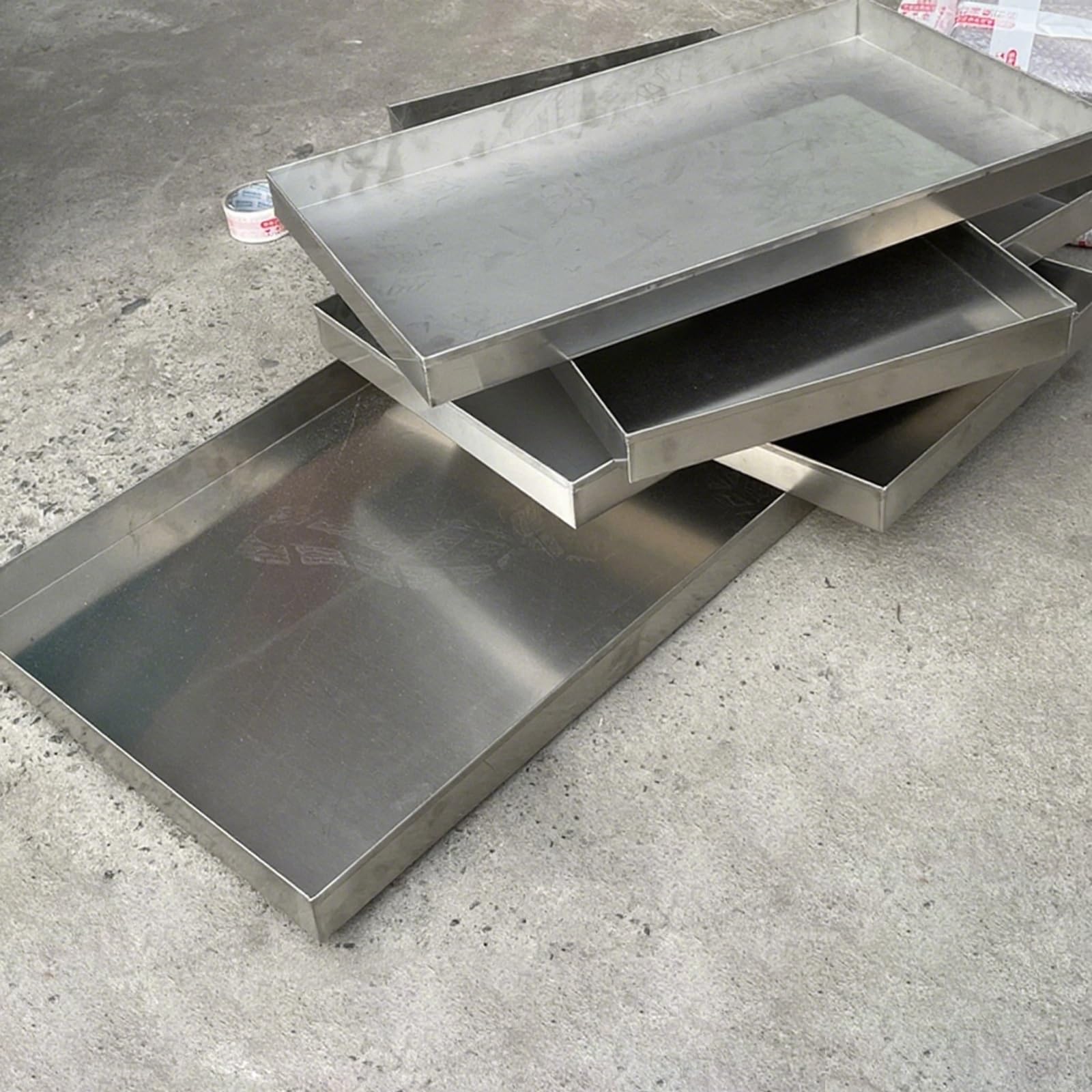 Vaschetta Raccogli Condensa Climatizzatore A Muro in 304 Inox Cassetta Scarico Condensa Welded Water Tight Fond Antiscivolo(80x80cm(32x32in))