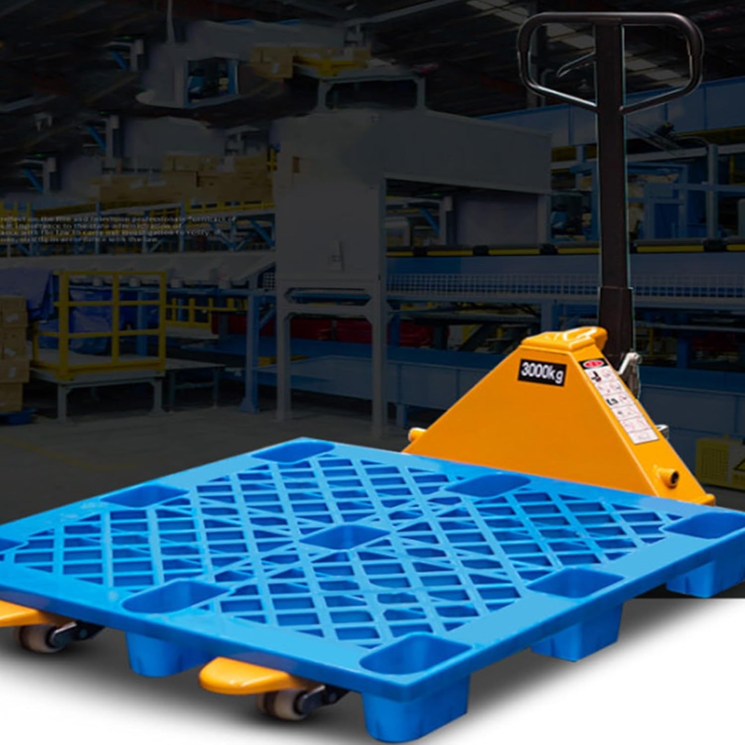 EMYJAY Storage Pallet, Shipping Grid Pads Lightweight Floor Pallet Can Be Used in Industrial Environments Such As Warehouses and Transportation Facilities (Color : Blue, Size : 1000x1200mm)