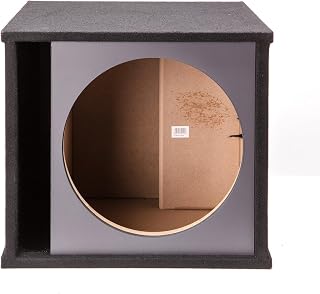American Sound Connection Car Audio Single 15" Slot Vented Paintable Baffle Stereo Sub Box Enclosure