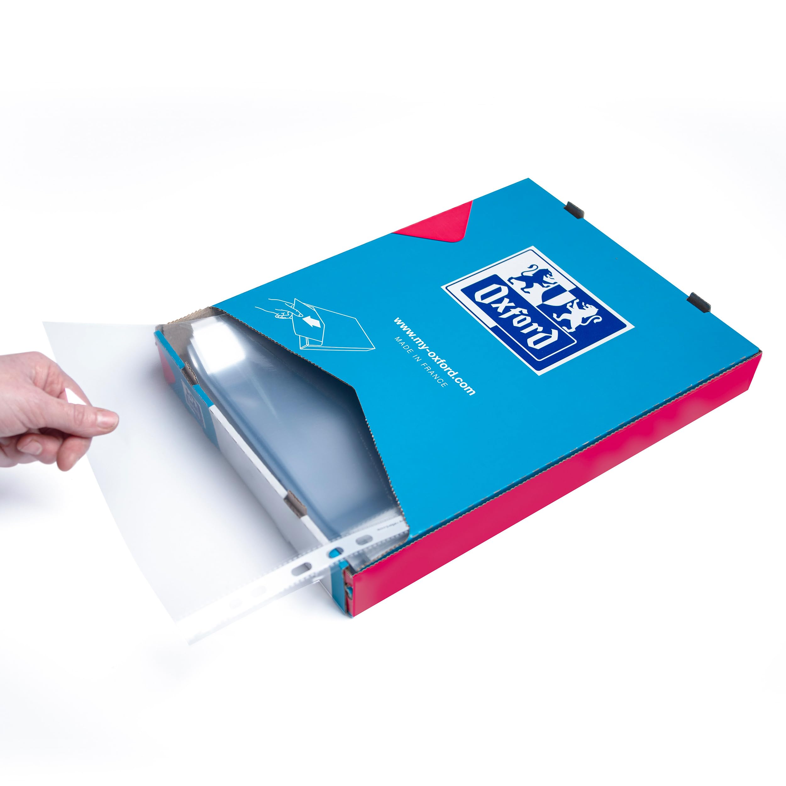 Oxford 100 Cartelline Trasparenti A4 Con Apertura Superiore - Perfette Per Ufficio E Scuola