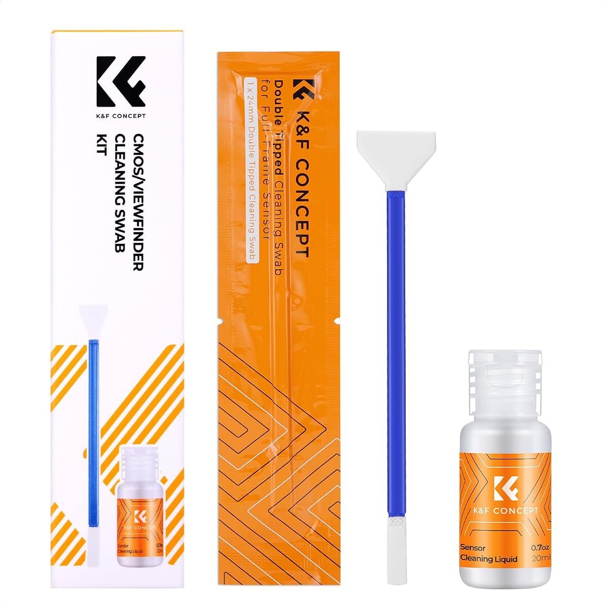 24mm Full Frame Sensor Cleaning Kits, with 20ml Sensor Cleaner | Sensor SwabsX5, Vacuum Sealed, Gentle Cleaner, Multi-Device Use, Precision Cleaning,for Nikon Sony Canon Camera Clean,MA01