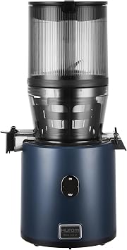 Hurom H330 Cold Press Juicer Machine Deep Blue Self-Feeding Masticating Slow Juicer for Whole Fruits & Vegetables, Quiet Motor, BPA-Free, Easy Clean, Eco-Friendly, Made in Korea