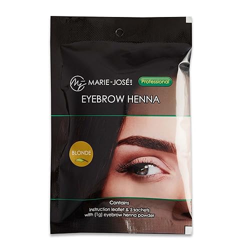 Marie-José & Co Kit de tinte de cejas de henna tinte rubio, coloración de manchas de cejas, polvo de cejas de larga duración, a prueba de agua y disponible en Yaxa Venezuela