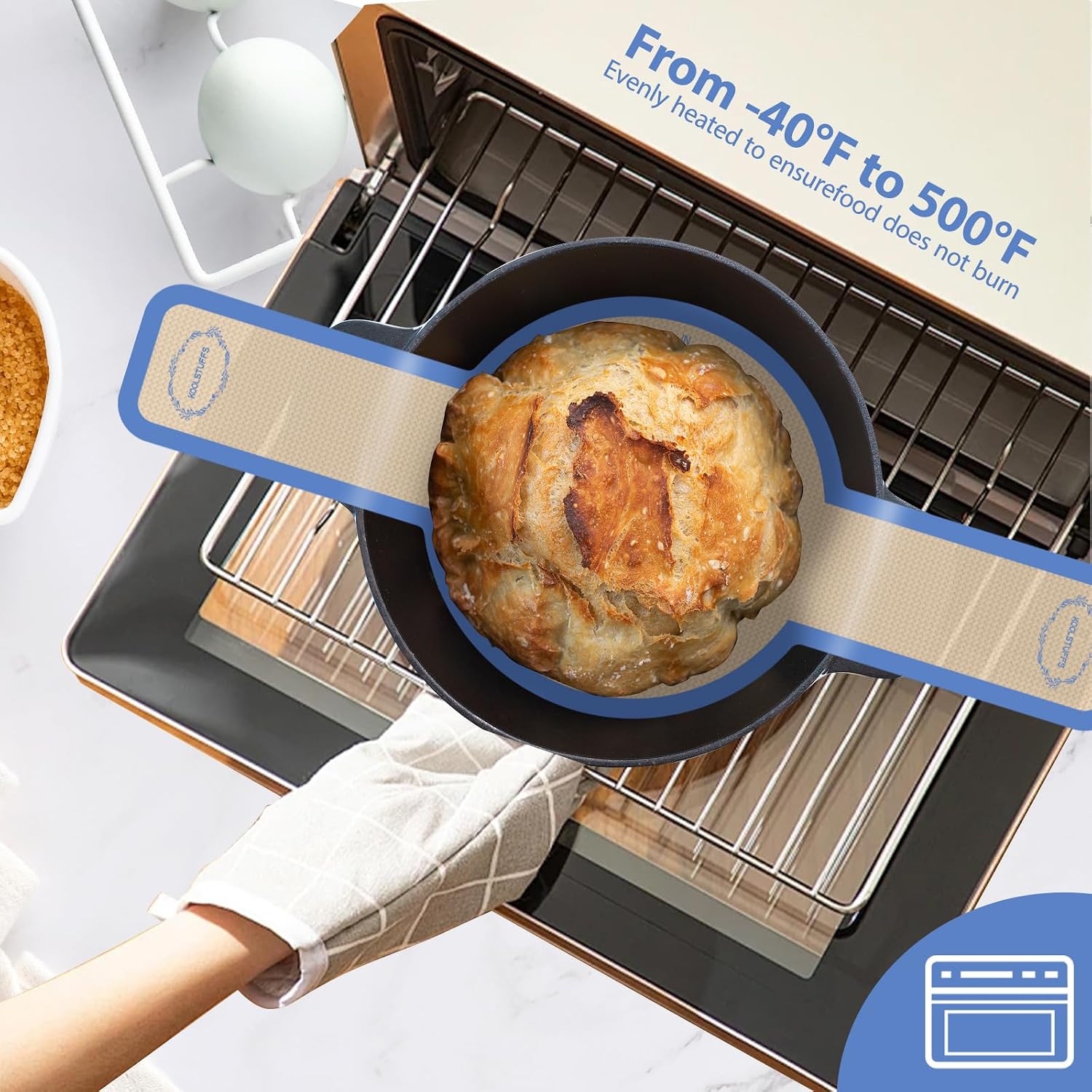 Koolstuffs Sourdough Silicone Bread Sling for Dutch Oven, 2 Pack